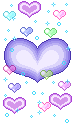 Gif animé coeurs bulles
